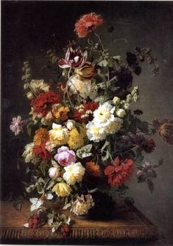 unknow artist Floral, beautiful classical still life of flowers.057